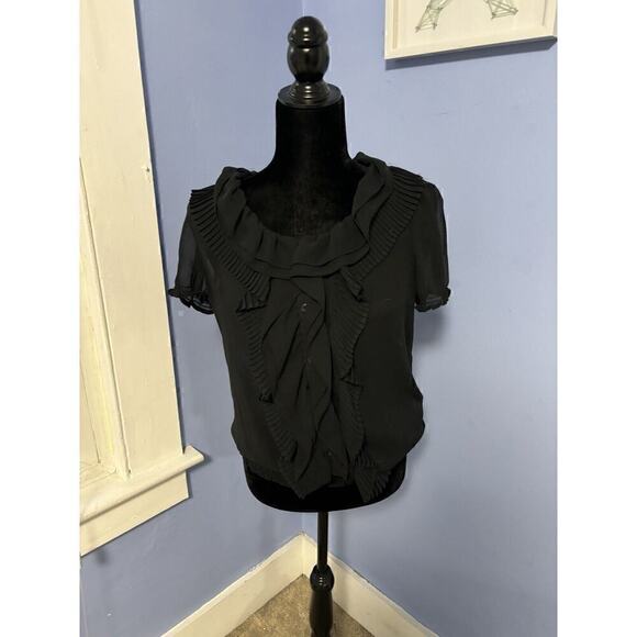 Apt.9 Women's Ruffle Blouse with Cami Black size Small - Picture 1 of 7